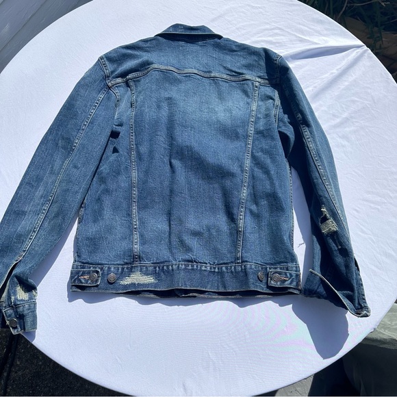 Old Navy distressed jeans jacket men’s medium - Picture 4 of 10